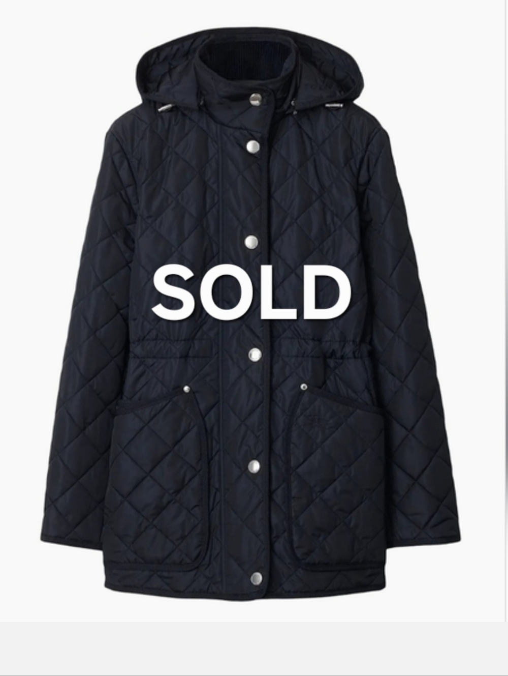Women's Quilted Black Hooded Jacket